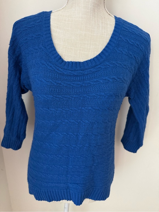 Mossimo Supply Co. Sweaters - Mossimo Supply Co. Royal Blue Scoop Neck Cable Knit Sweater